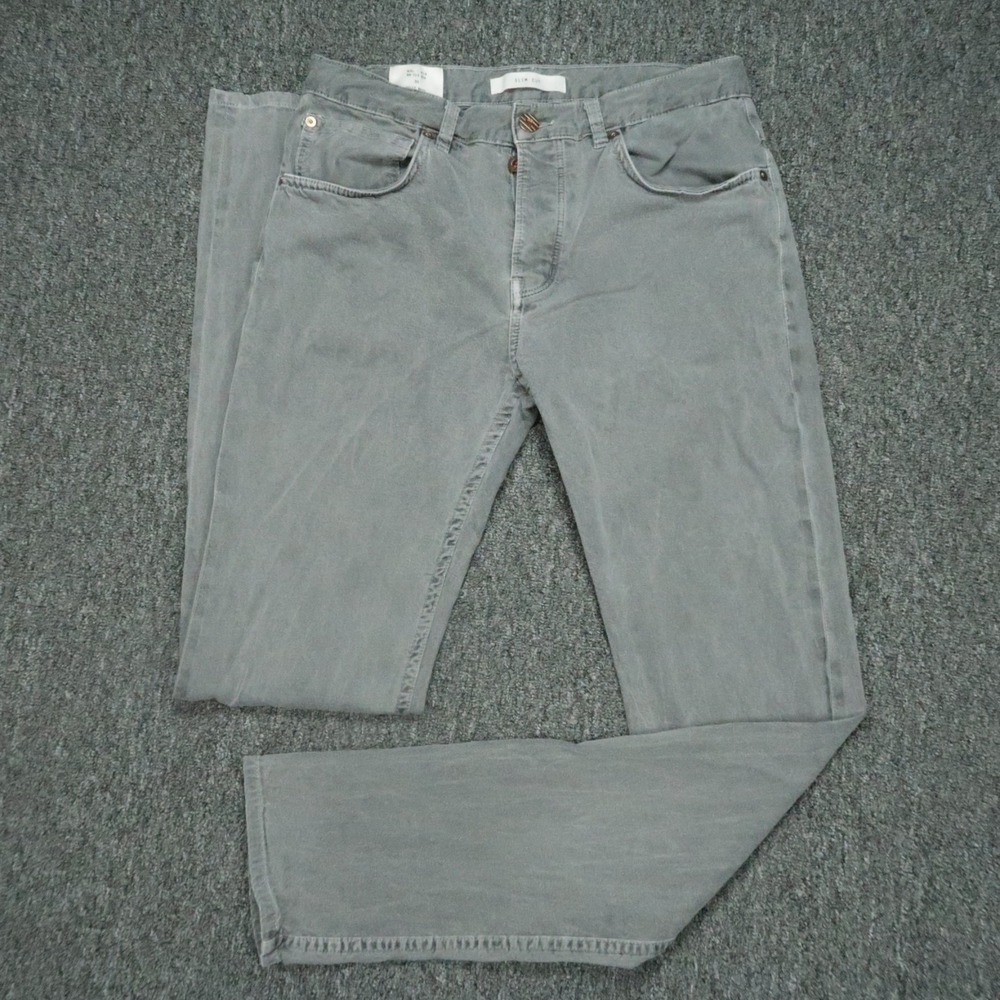 Billy Reid Jeans Mens 30x33 Gray Slim Cut 5 Pocket Straight‎ Denim MSL-ALA